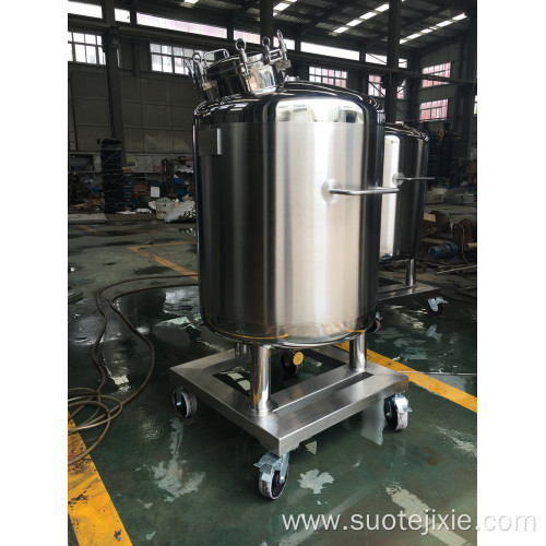 Stainless steel material transfer tank